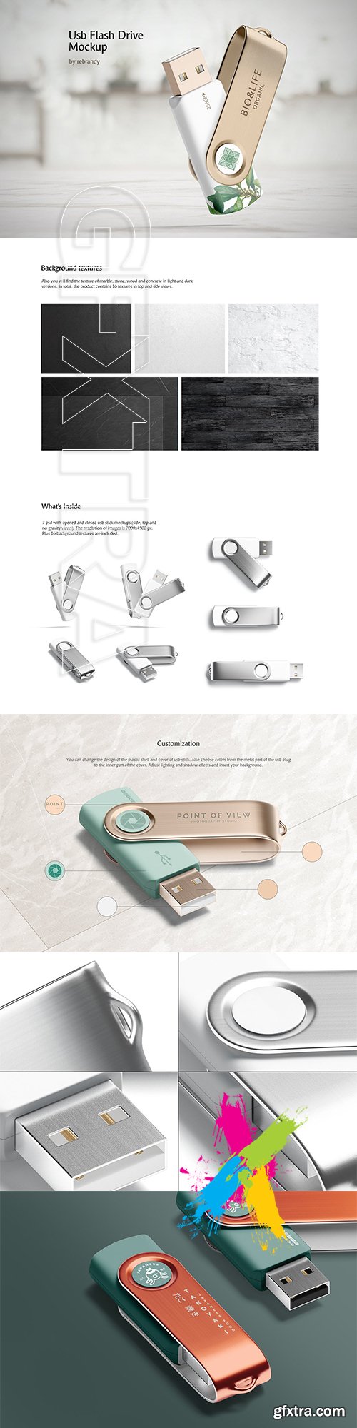 CreativeMarket - Usb Flash Drive Mockup 5916245