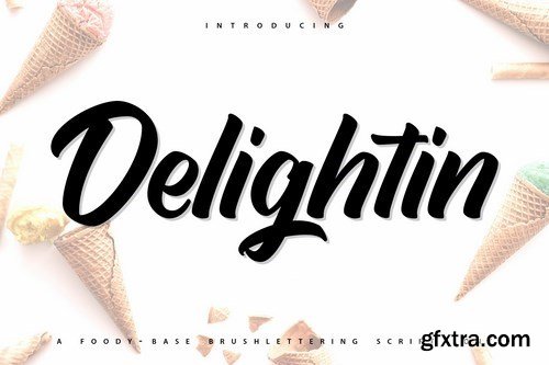 Delightin Foody Brush Lettering Script Font