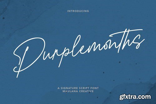 Purplemonths Signature Font