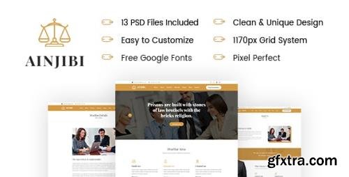 ThemeForest - Ainjibi v1.0 - Attorney and Lawyer PSD Template - 29058403