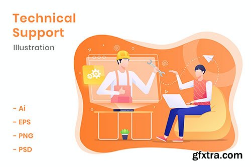 Technical support illustration