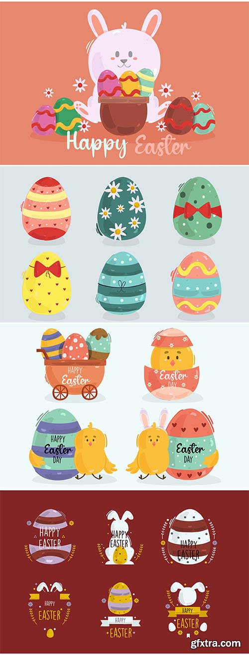 Easter day egg illustration