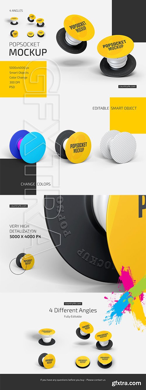 CreativeMarket - Popsocket Mockup Set 5974805