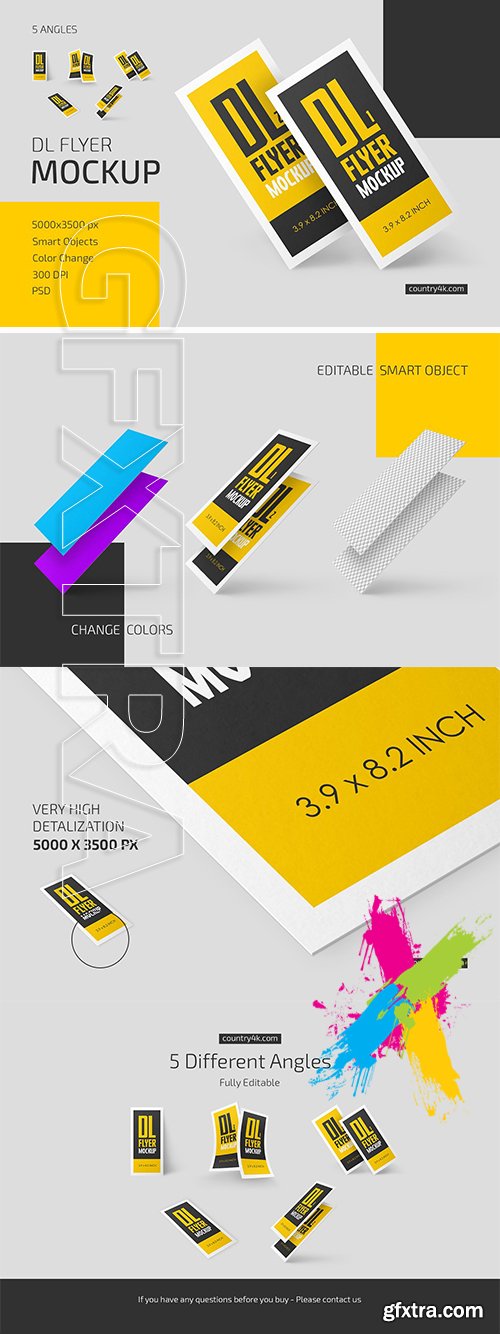 CreativeMarket - DL Flyer Mockup Set 5980999