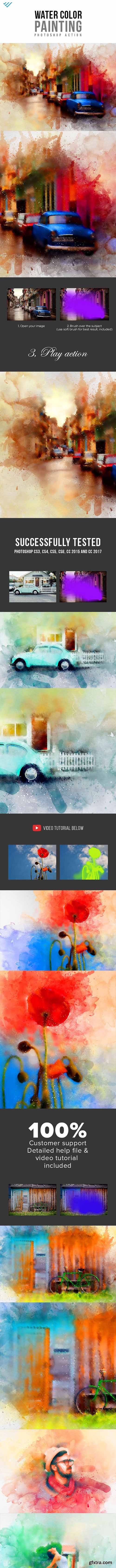 GraphicRiver - Water Color Painting Photoshop Action 18707132