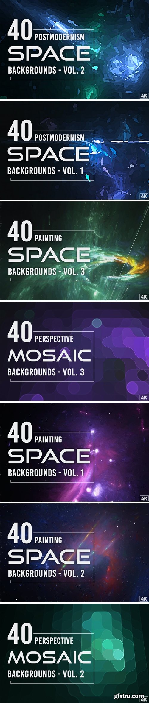 Perspective Mosaic Backgrounds Bundle