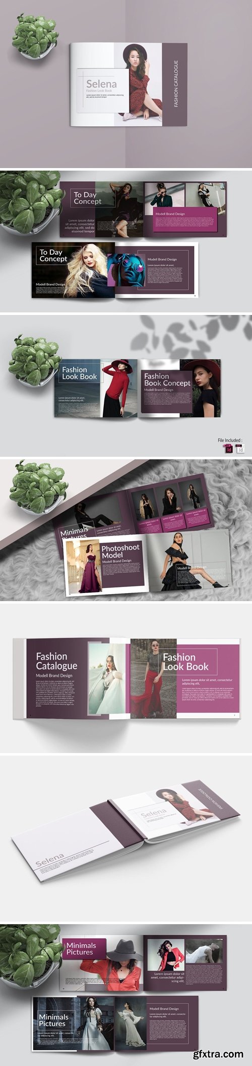 SELENA - Fashion A4 Landscape Template