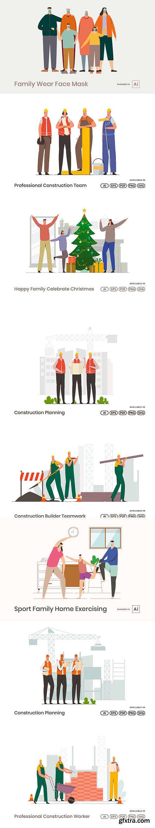 People Activities Vector Illustrations Vol 14