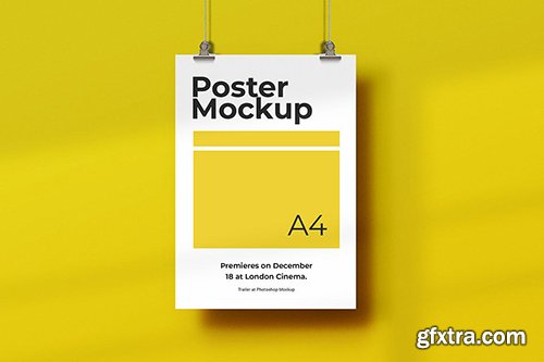 Hanging Paper Poster Mockup