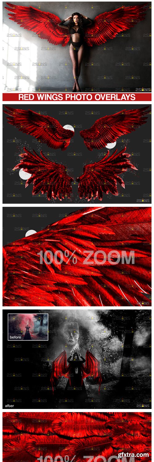 Red Angel Wings Overlay 8560186