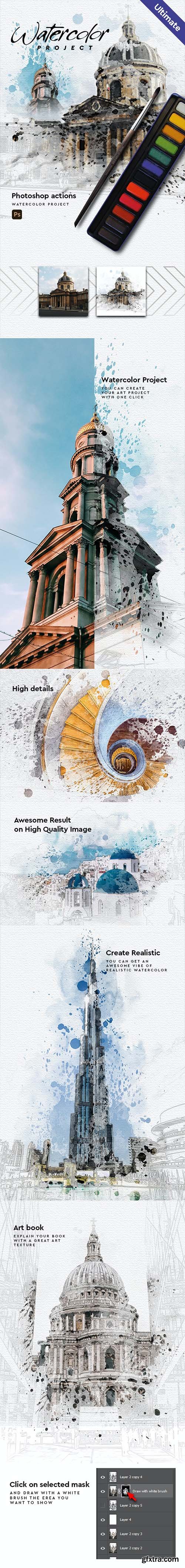 GraphicRiver - Watercolor Project - Architecture - Photoshop Action 30305122