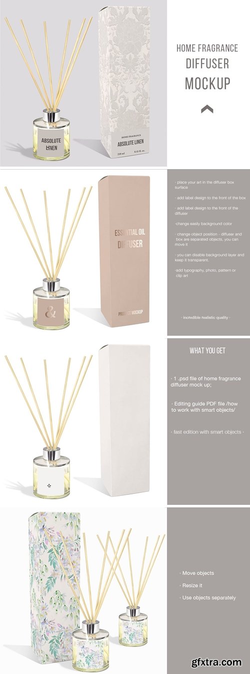 Diffuser home fragrance Mockup