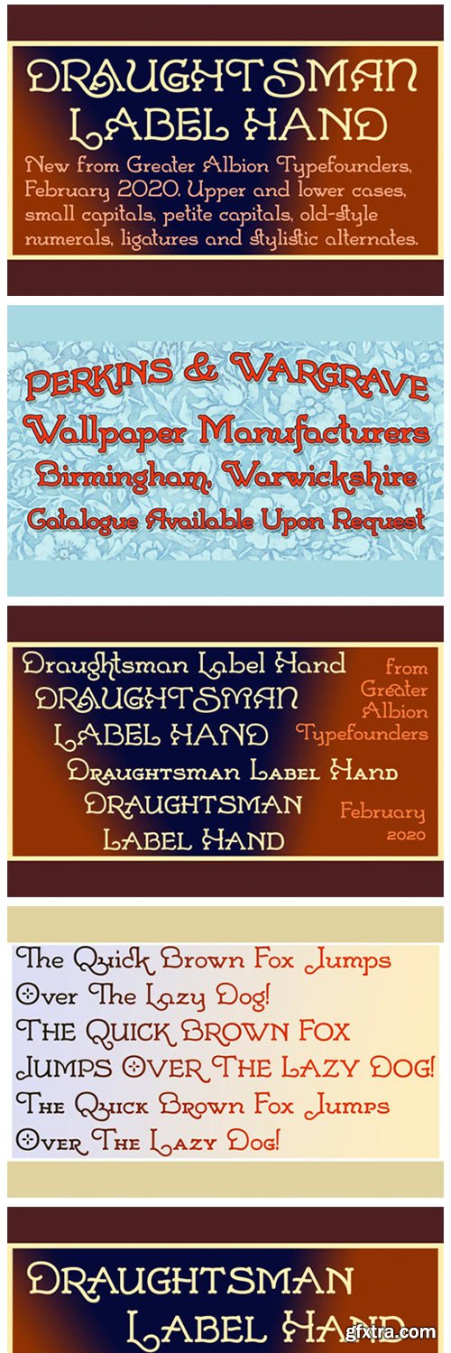 Draughtsman Label Hand Font