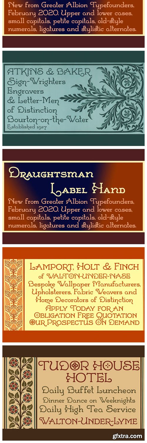 Draughtsman Label Hand Font