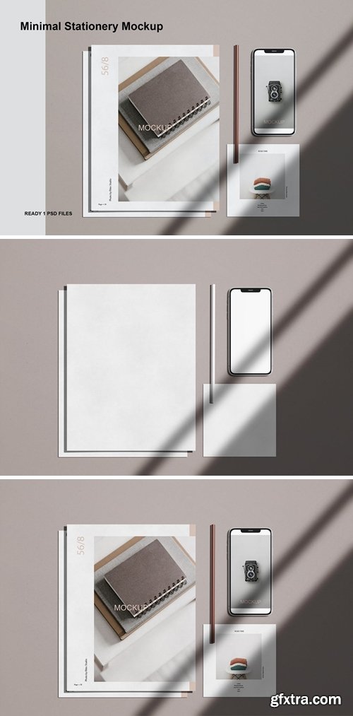 Simple stationery mockup