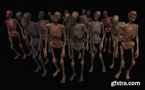 Cgtrader - Skeleton Zombies VR / AR / low-poly 3d model