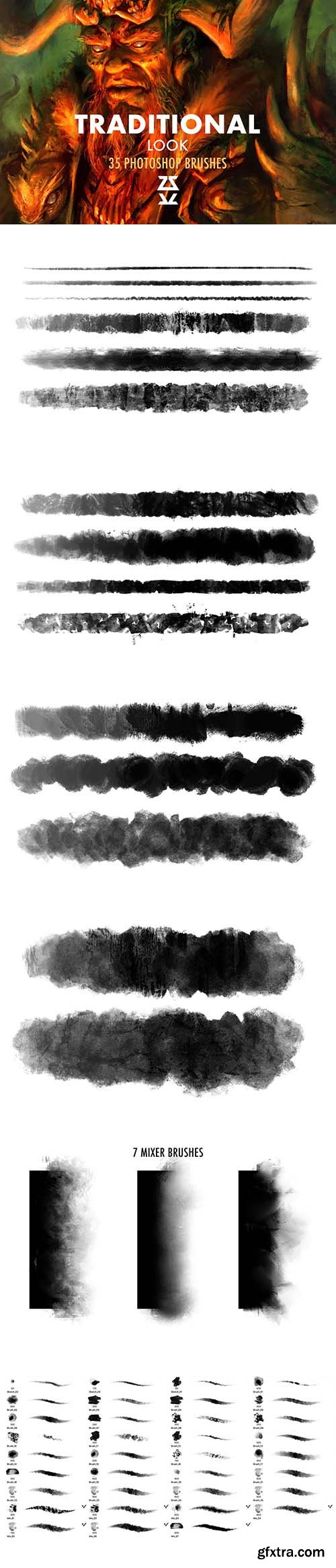 CreativeMarket - Traditional Look Brush Set 5907463