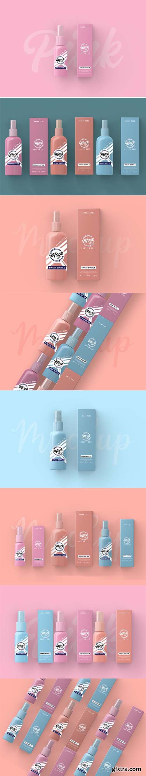 Big spray bottle mockup