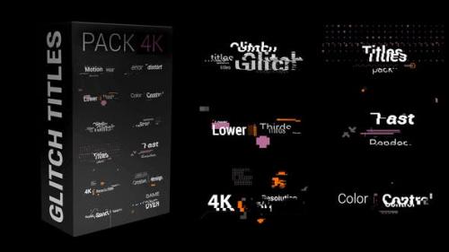 Videohive - Glitch Titles Pack 4K