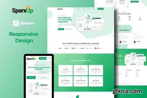 ThemeForest - SparxUp v1.0.0 - Saas & Startup Elementor Template Kit - 31313830