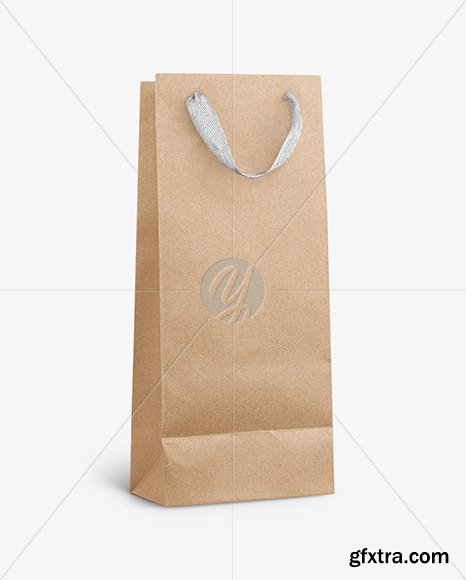 Paper Bag For Bottles - Half Side View 77080