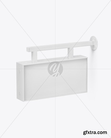 Plastic Rectangular Signboard Mockup 77169