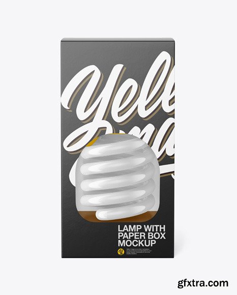 Paper Box with Lamp Mockup 76980