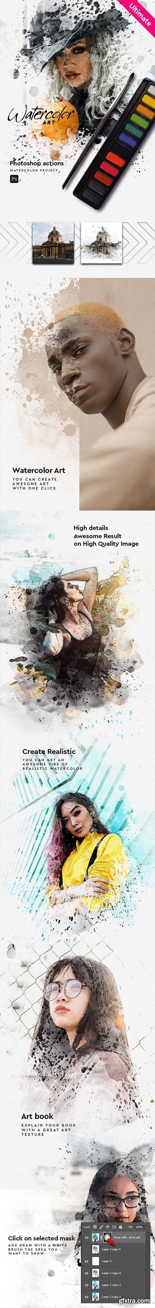 GraphicRiver - Watercolor Art - Aquarelle - Photoshop Action 30305161