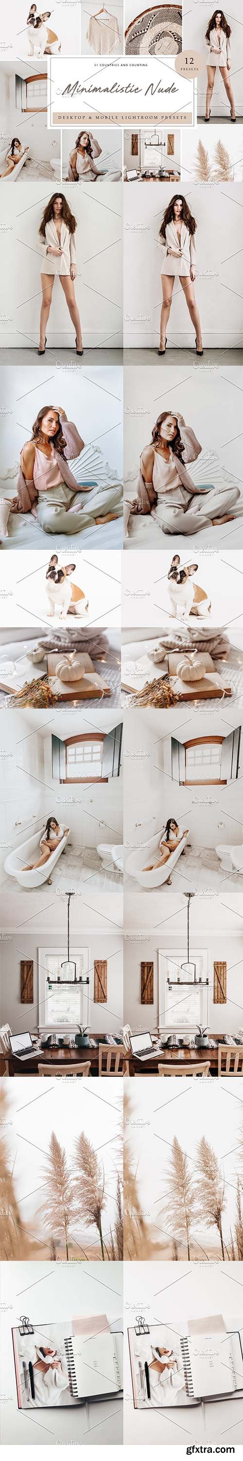 CreativeMarket - 12 x Lightroom Minimalistic Nude 5962624