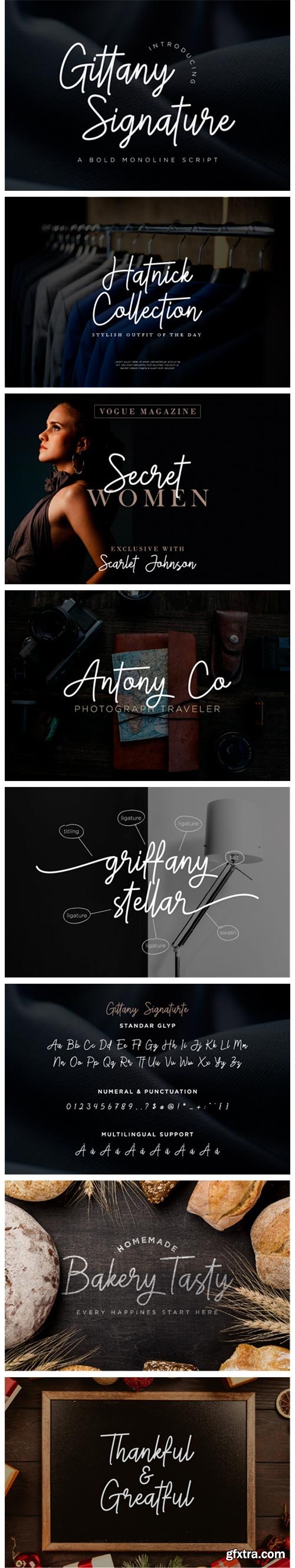 Gittany Signature Font