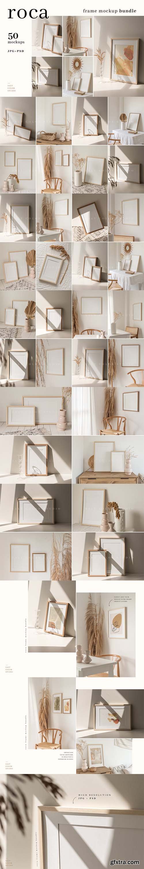 CreativeMarket - Roca Frame Mockup Bundle - JPG + PSD 5954280