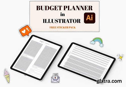 Design Digital Budget Planner in Adobe Illustrator