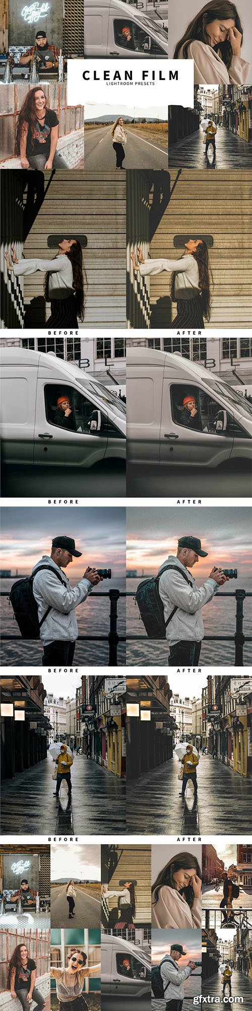 CreativeMarket - 10 Clean Film Lightroom Presets 5978546