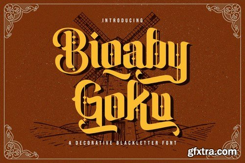 Biqaby Goku - Blackletter Font