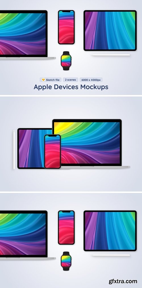 Apple Mobile Devices - 2 Sketch Mockups