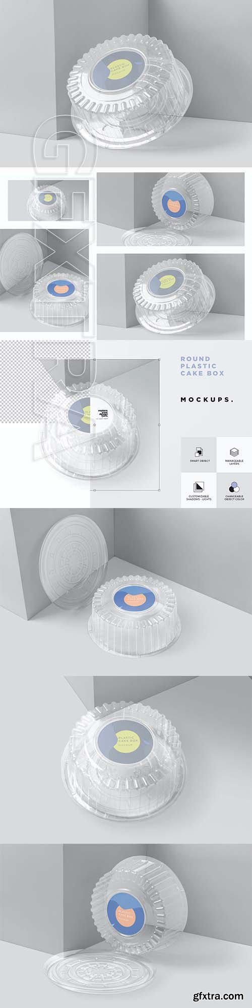 Disposable Round Cake Container Mockups