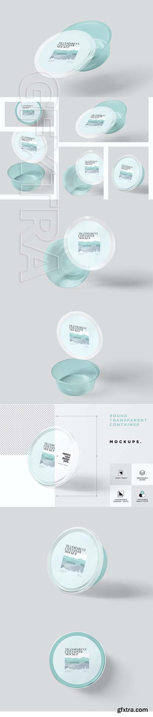 Disposable Round Box Mockups