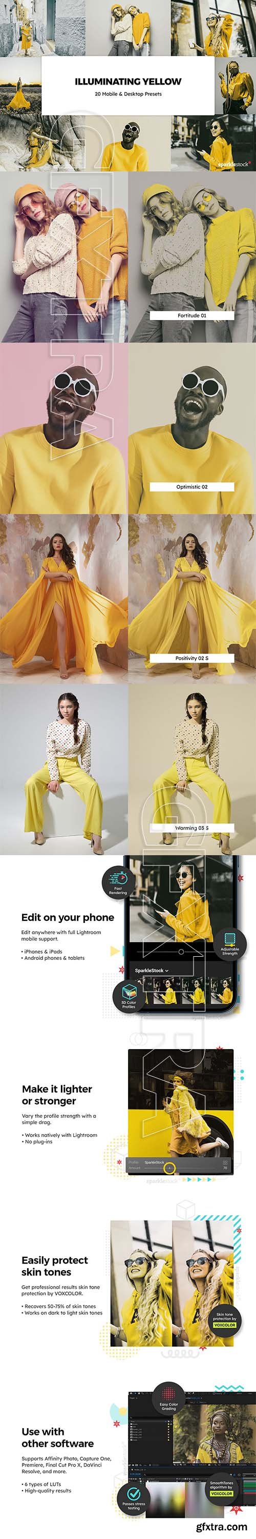 CreativeMarket - 20 Illuminating Yellow LR Presets 6003981