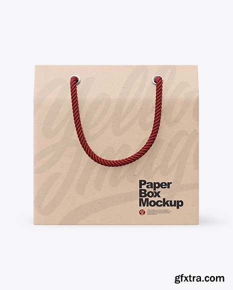 Kraft Paper Box with Handles Mockup 77126