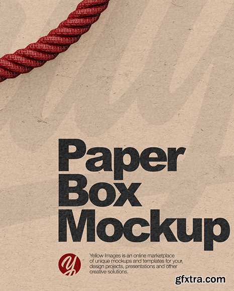 Kraft Paper Box with Handles Mockup 77126