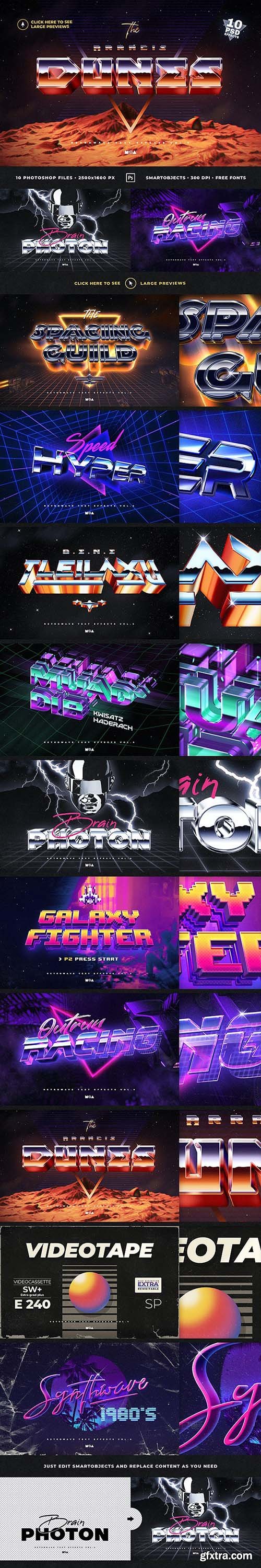 GraphicRiver - 80`s Retro Text Effects vol.4 Synthwave Retrowave 30483618