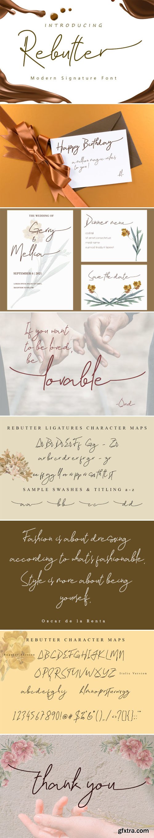 Rebutter - Fashionable Signature Font [2-Weights]