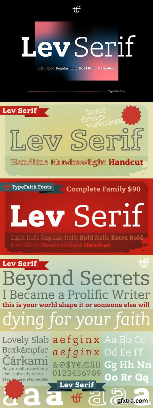 Lev Serif - Display Slab Font Family [17-Weights]