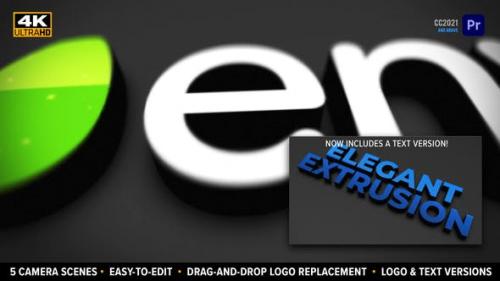 Videohive - Elegant Extrusion 3D Logo | Drag-and-drop MOGRT for Premiere