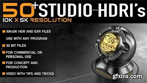 50+ High Quality Studio HDRI Pack