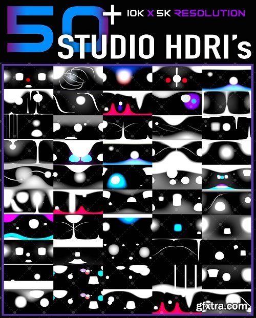 50+ High Quality Studio HDRI Pack