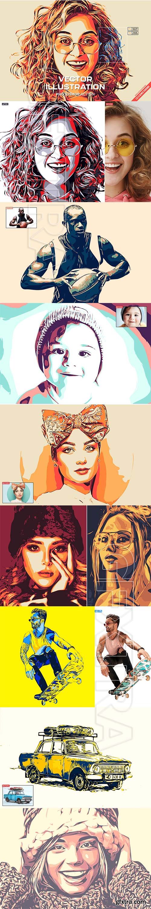 Vector Illustration Photoshop Action