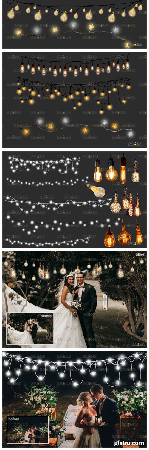 String Fairy Lights Overlay &amp; Wedding 8555009