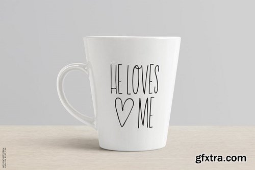 He Loves Me Skinny Font