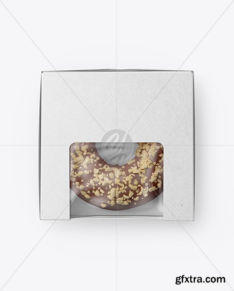 Kraft Box with Donut Mockup 79092